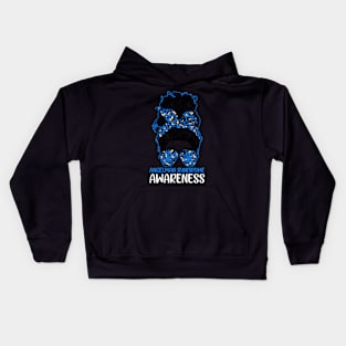 Messy Bun Angelman Syndrome Awareness Kids Hoodie